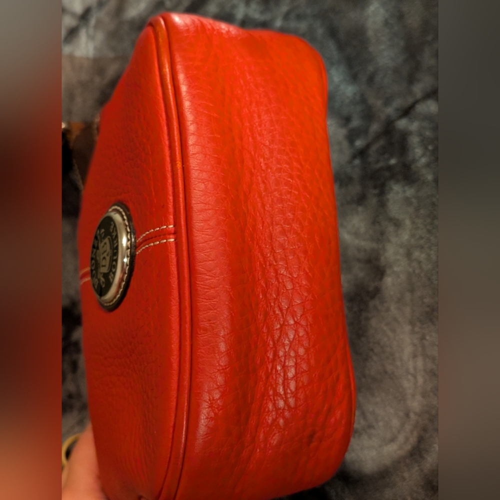 Dooney & Bourke Red Leather Shoulder Crossbody Bag In Good Preowned Condition! - Picture 4 of 12